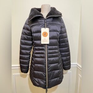 Save The Duck Caroline Water Repellent Satin Puffer Jacket *DEFECTS*